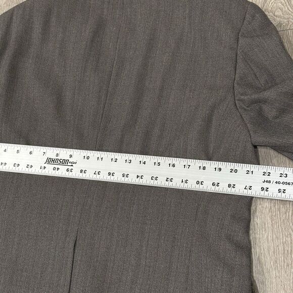 Christian Dior Monsieur Suit 2 Piece 40R (36x32) Wool Gray Brown Herringbone - Picture 9 of 15